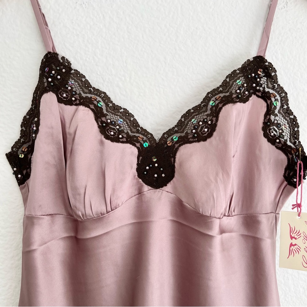 Gold Hawk Mauve Silk Camisole - Picture 2 of 4
